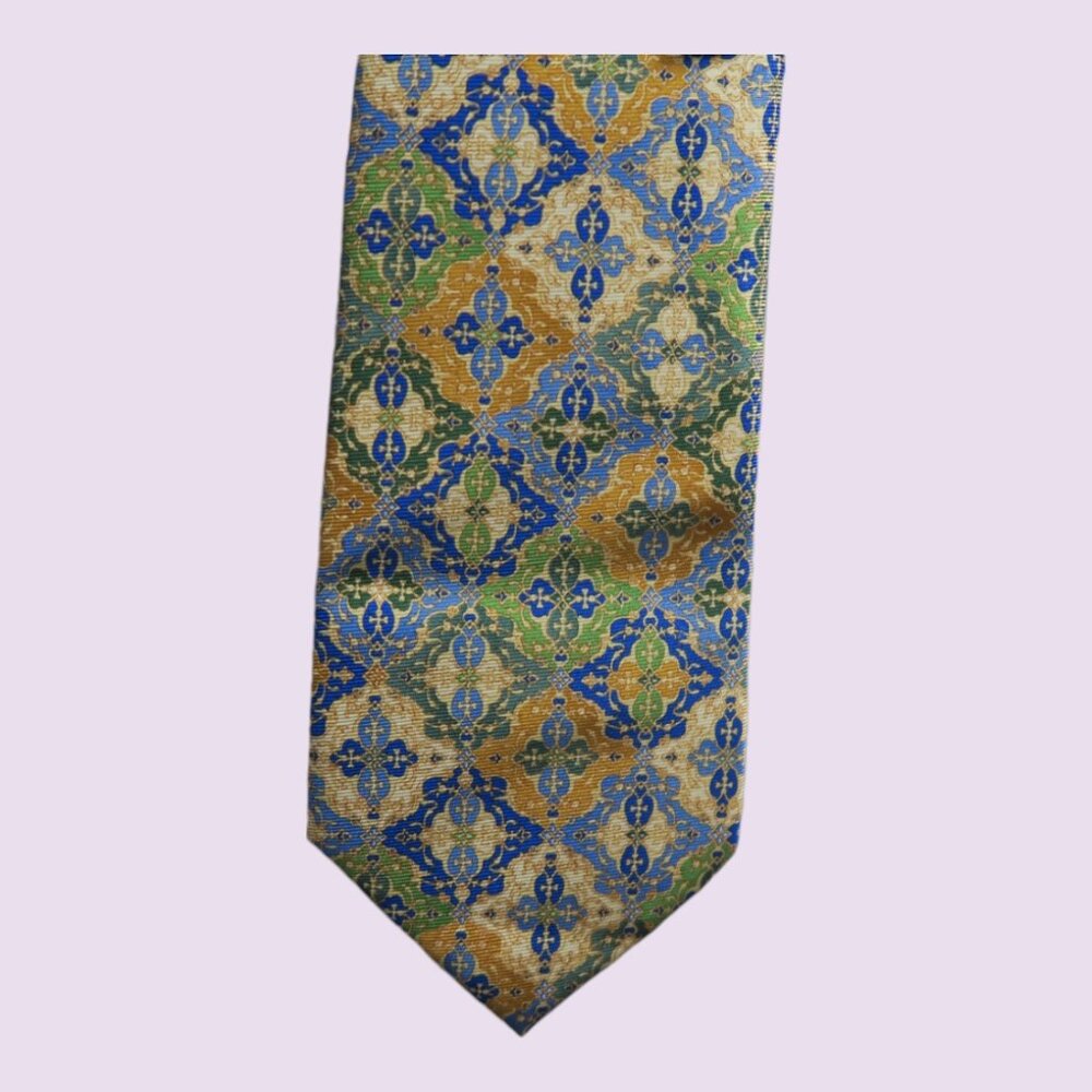 The Metropolitan Museum of Art Silk Sultan's Court Tie in green, blue and gold